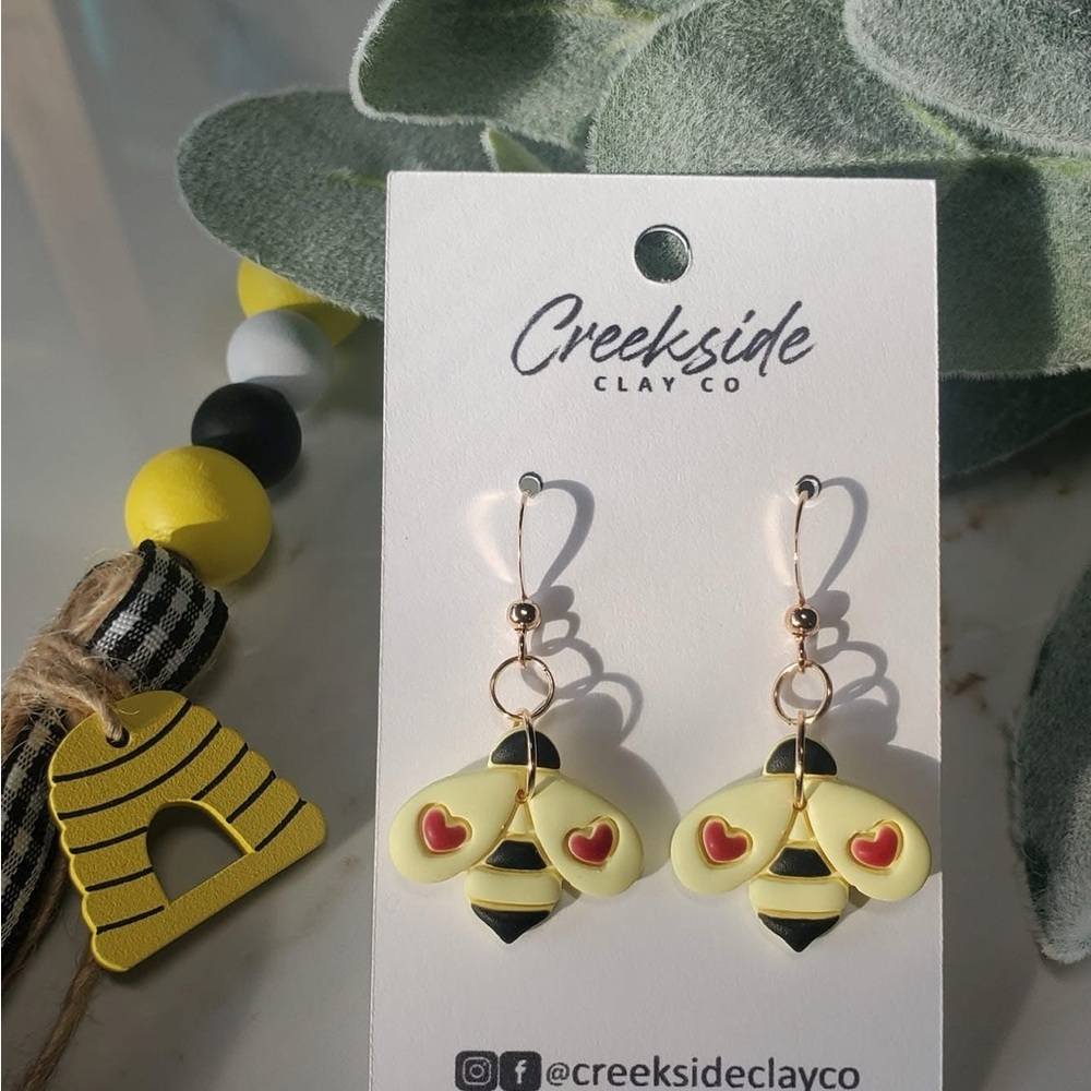 Yellow Bee Earrings